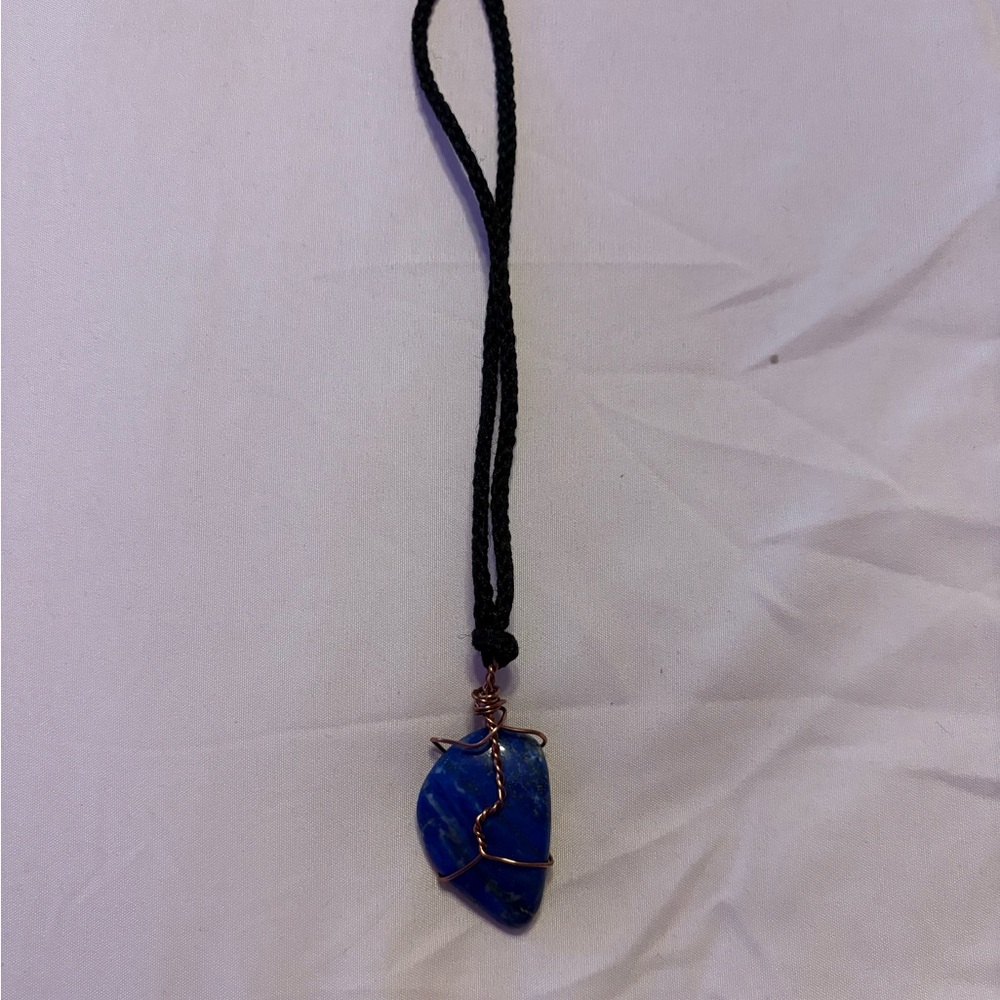 Blue Stone Pendant Necklace